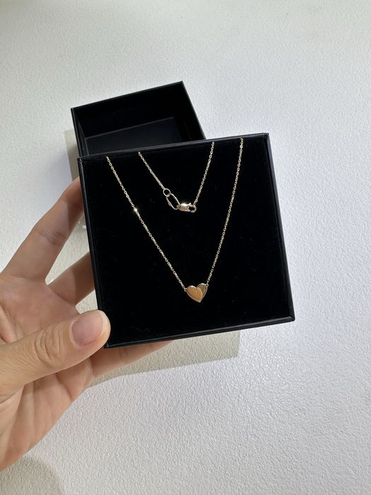 Золотое колье сердце