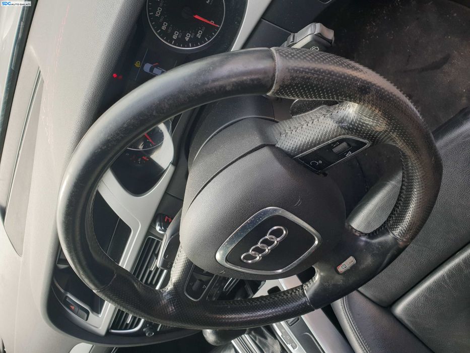 Volan Piele Perforata 3 Spite S Line cu Padele si Comenzi cu Airbag Audi A4 B8 2008 - 2012 [K3223] [K3222]
