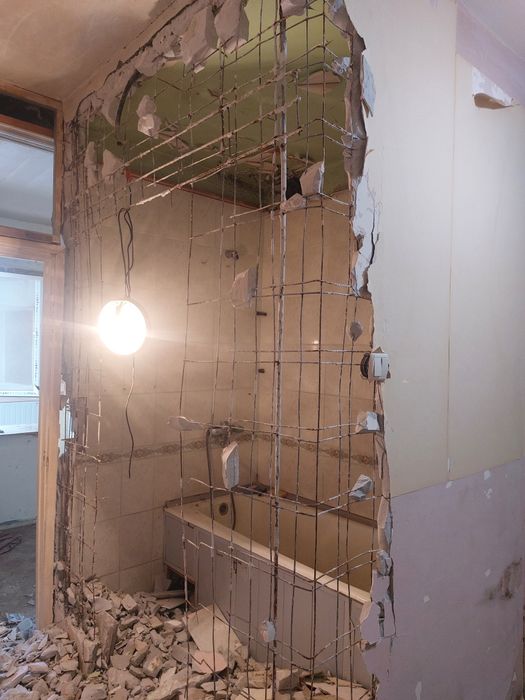 Демонтаж квартир, Под ключ! Также делаем, Стяжка, Штукатурка, Кладка к