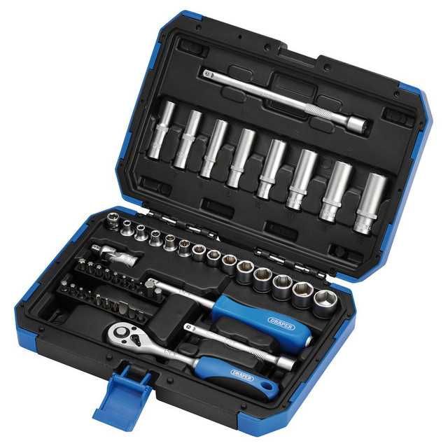 DRAPER-set chei tubulare metrice acționare pătrată de 1/4",sigilat