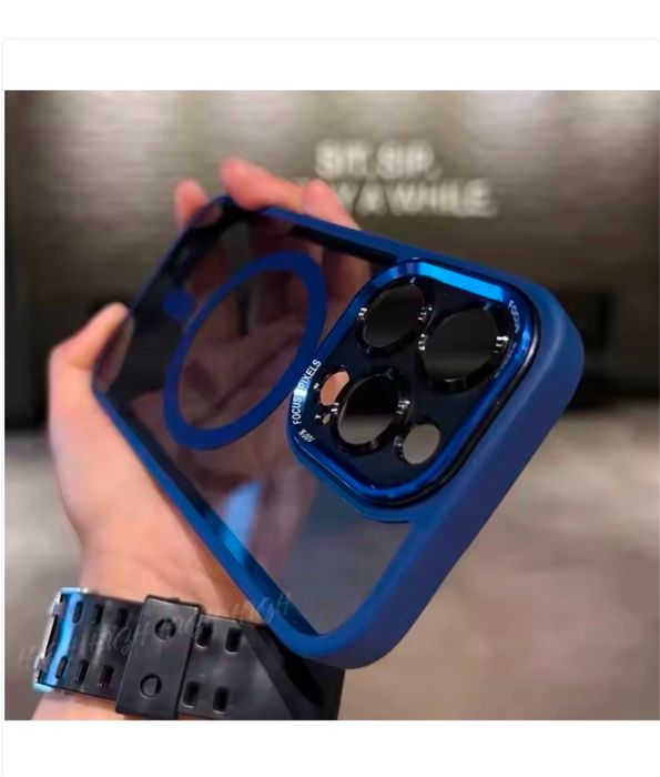 Iphone 13/14/15/16/17/PRO/MAX/PLUS/AIR Husa Magsafe Camera Shild Tran