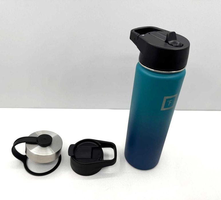 Termos cu capac si pai, 650 ml, Iron Flask