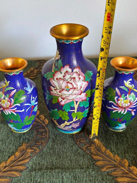3 vaze japoneze Cloisonné 1000 lei