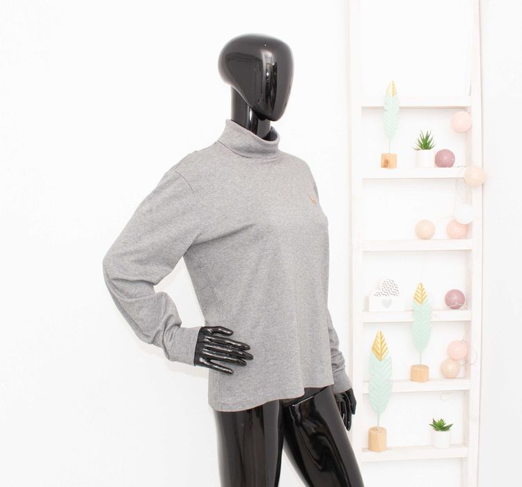 Polo Ralph Lauren оригинална дамска блуза с поло яка памук сива лого S