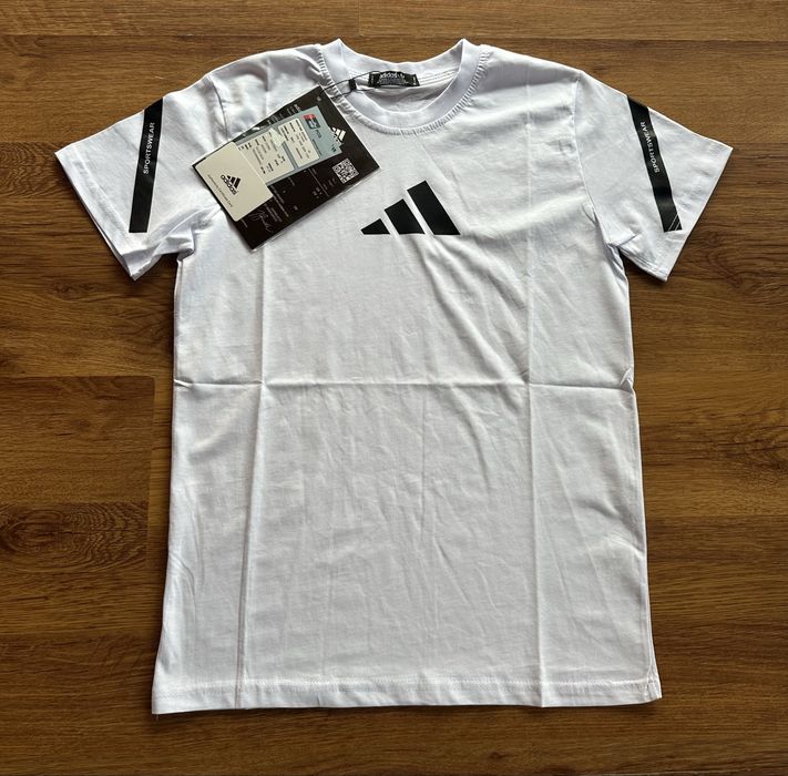 Мъжка,памучна,бяла тениска Adidas