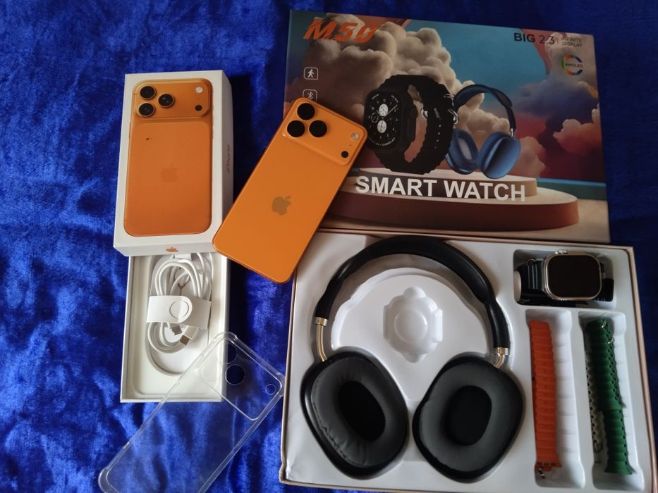 iPhone 17  наушники и часы