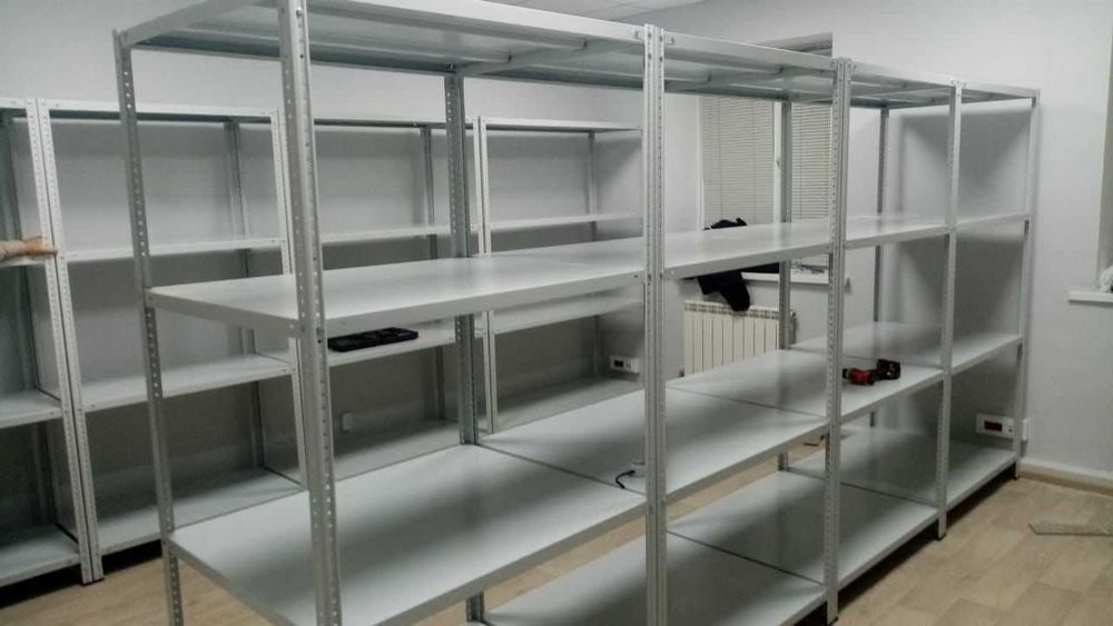Стеллаж Металлический Универсальные Полки Складной Витрина Низкая Цена