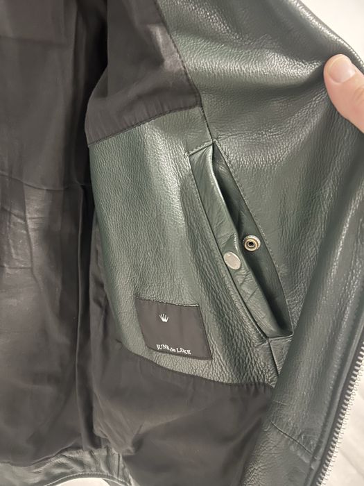 Geaca de piele verde JUNK de LUXE