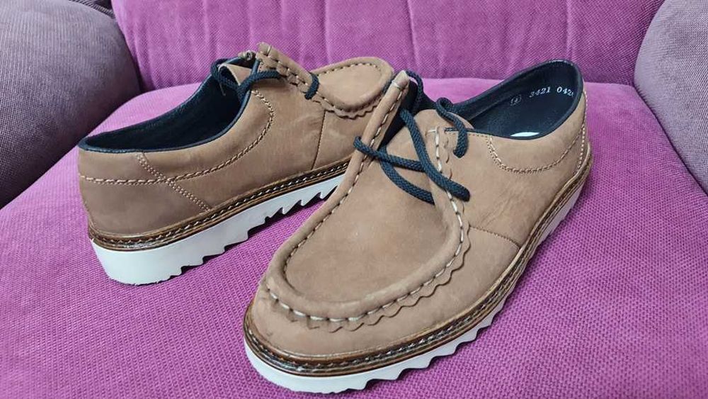 Pantofi trendy full piele RIEKER , gen Clarks marimea 36,5