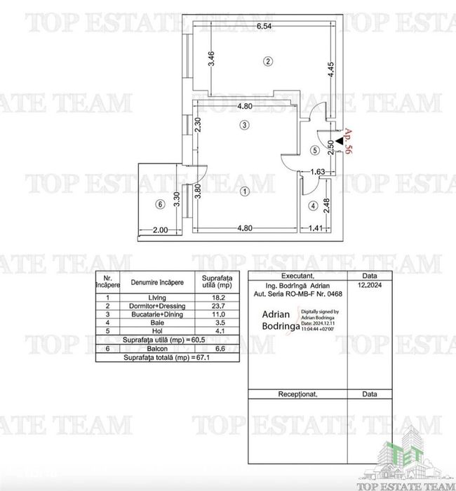 Apartament de 2 camere, cu finisaje premium, 67.1mp, toate utilitatile — fotografia 3
