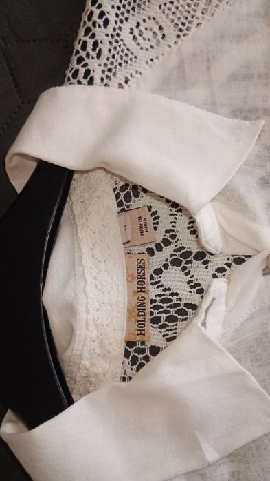 Cămașa damă, pânză topita, crem, măsură M