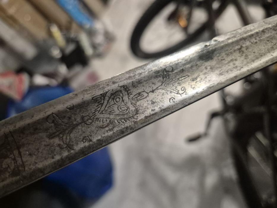 Османска офицерска сабя Шамшир. Дръжка слонова кост