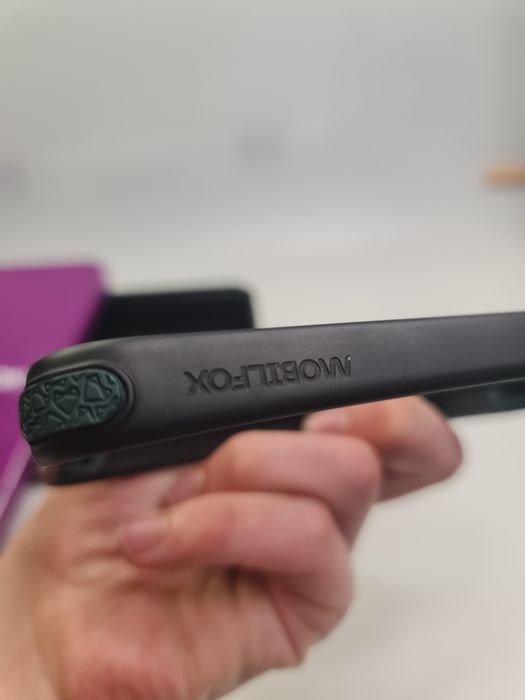 MOBILFOX Blue and Clear case