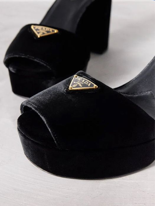 Prada heels- black velvet