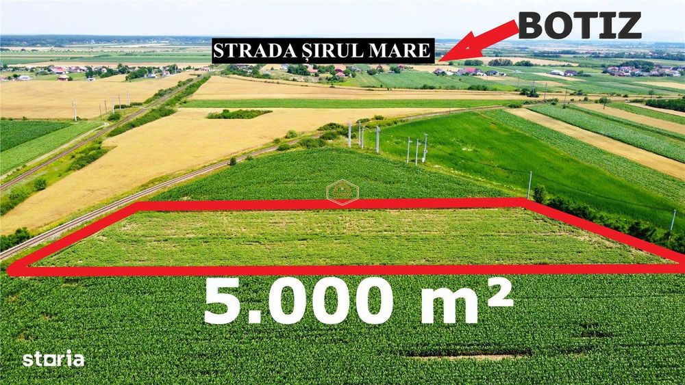 Teren extravilan - 5.000 m² in Botiz | 3 km de Satu Mare