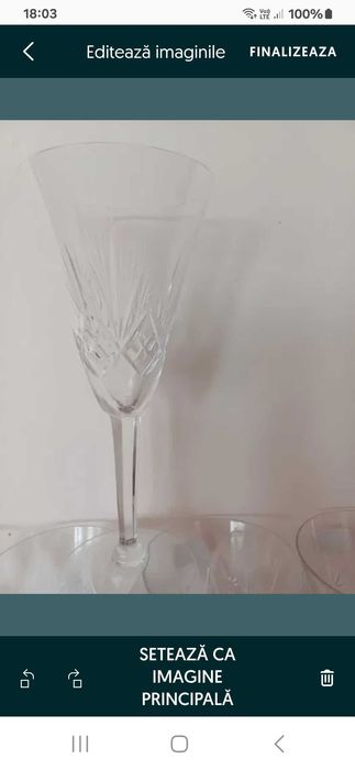 Set vin 6 pahare Cristal