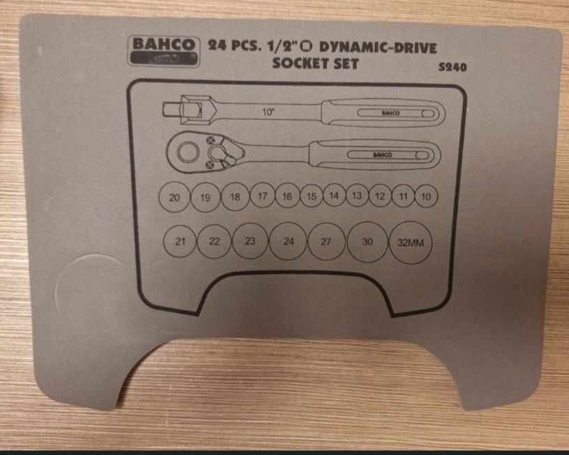 Чисто ново Професионално гедоре BAHCO 24 части