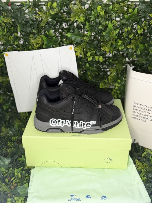 Adidasi Off-White Out Of Office Lace-Up Sneakers ‘’off white’’ black