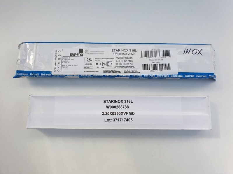 Electrozi INOX STARINOX 316L 2.50×350mm / 3.20X350mm 2KG