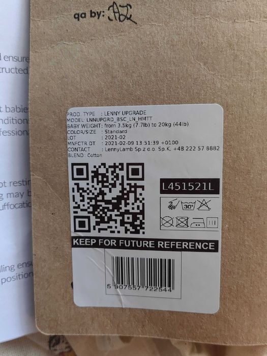 Ергономична раница Lennylamb UpGrade бебеносене