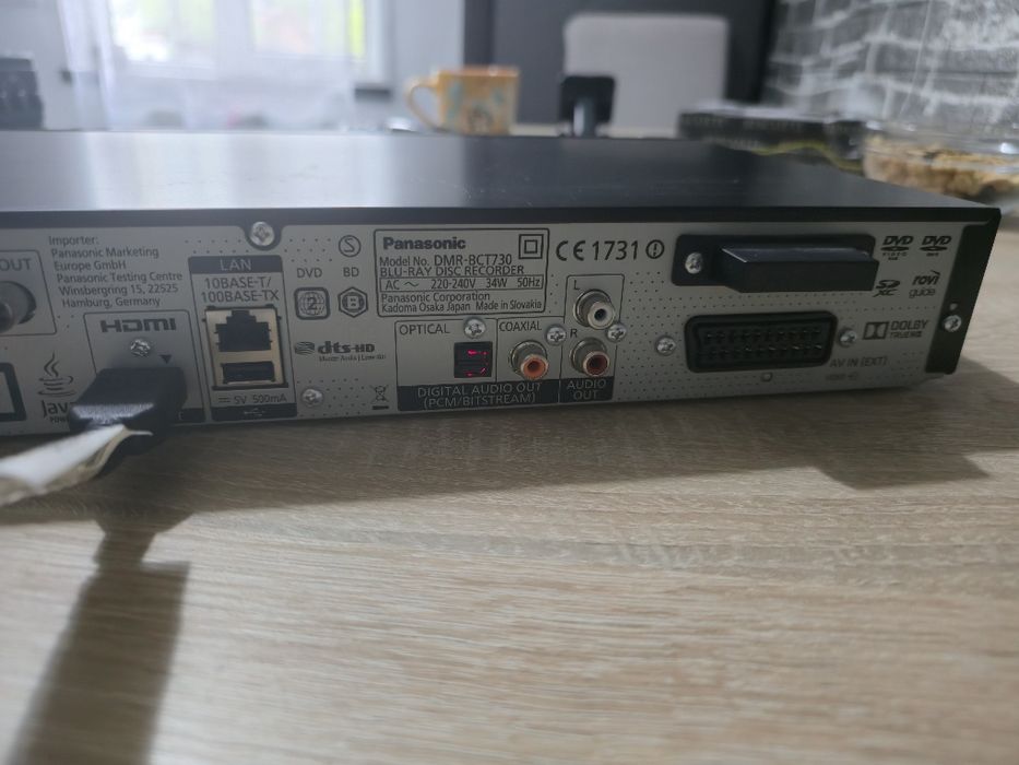 Blu-ray Recorder Panasonic DMR-BCT730, HDD 500GB, Tuner TV, 3D, 4K Upscaling
