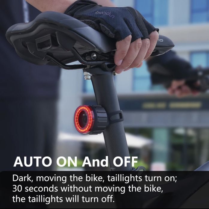 Vand stop led smart bicicleta cu senzor frana