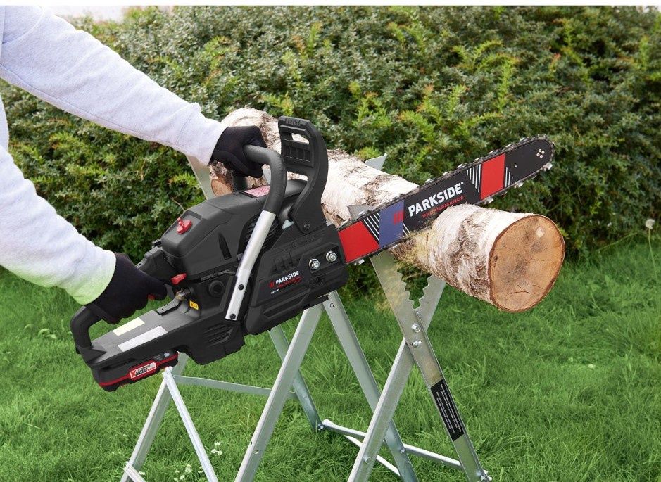 Parkside performance drujba benzina cu START ELECTRIC pe baterie 20V