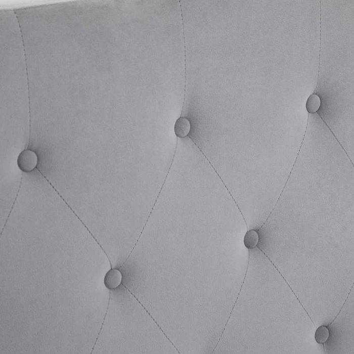 Табла за легло HOMCOM, Тапицирана от сива кадифена материя от топола