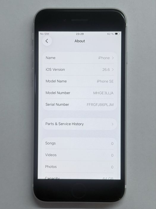 iPhone SE2020 бял 100% battery