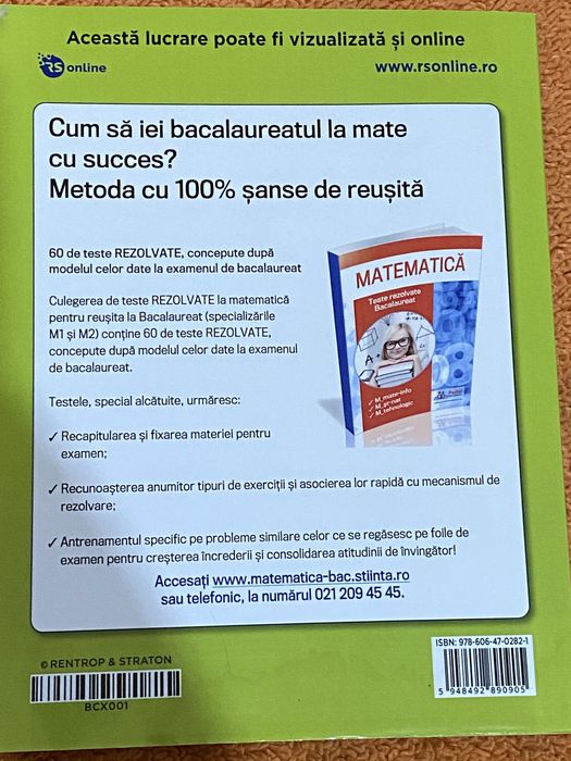 Vând culegere Română Bacalaureat