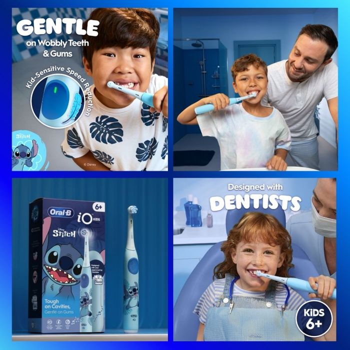 Детская электрическая зубная щетка Oral B Series iO Stitch 6+