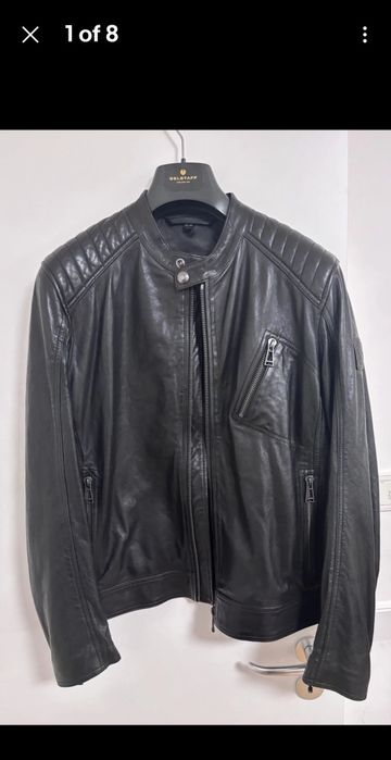 Geaca piele neagra Belstaff marimea 54