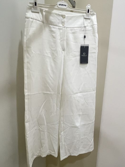Брюки классические белые в офис и на учебу