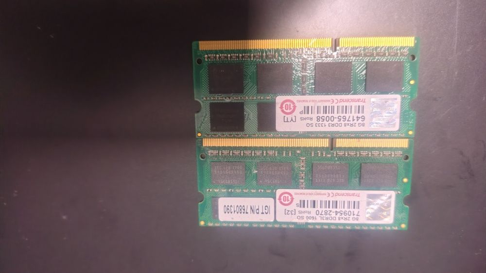 Kit 16gb 2x Memorie Laptop 8GB ddr3 Pc3 Pc3L 10600s 12800s