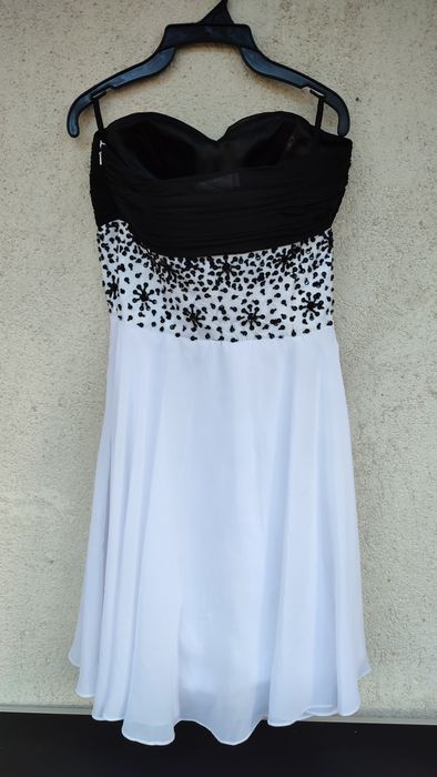 rochie de ocazie a line voal chiffon JJsHouse margele nunta petrecere