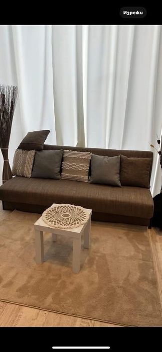 Кафяв диван клик-клак