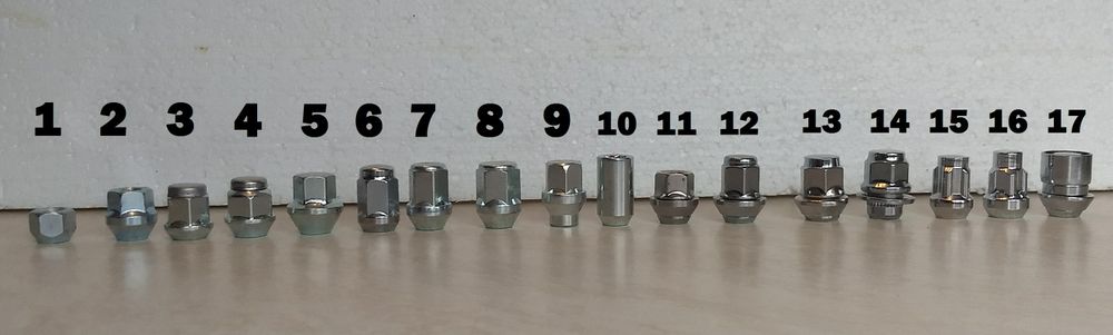 Set 20 Prezoane Mercedes A Class C  E Clas M12 x 1,5 x 24 mm Semisferă