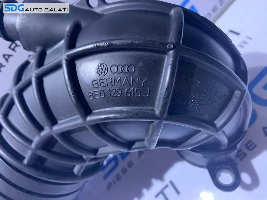 Furtun Conducta Admisie Carcasa Filtru Aer Turbo Turbina Turbosuflanta Audi A4 B7 2.0 TDI BRE BRF BVF BVG BPW BLB 2005 - 2008 Cod 8E0129615J [L9448]