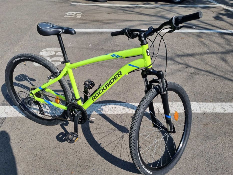 Bicicleta Rockrider ST100, 21 viteze, verde, mărime L., roti 27.5
