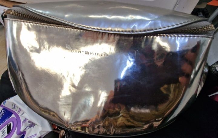 Tommy Hilfiger дамска паласка металик