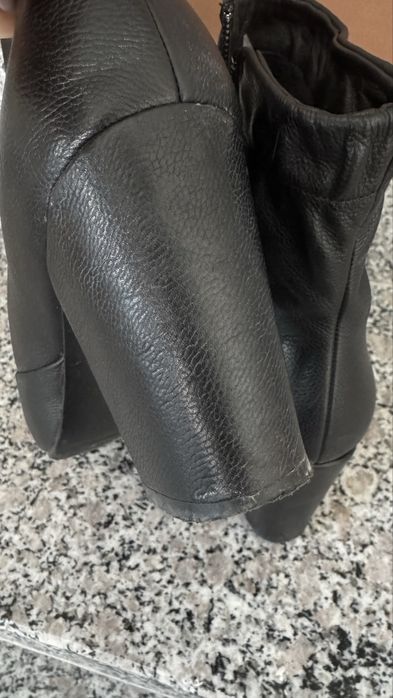 Дамски кожени боти с цип, EU 39