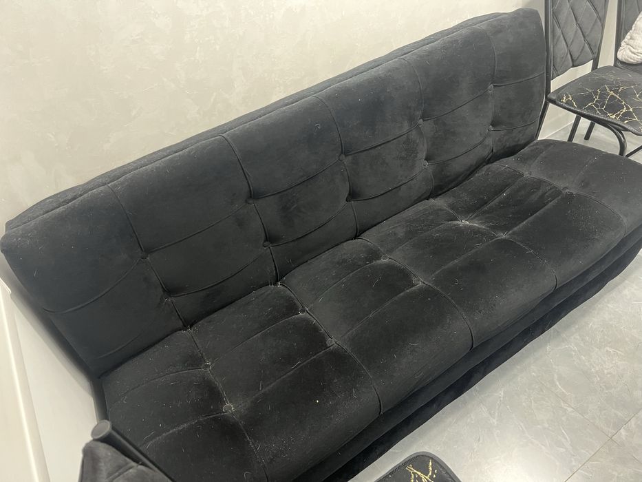 Диван черный раскладной