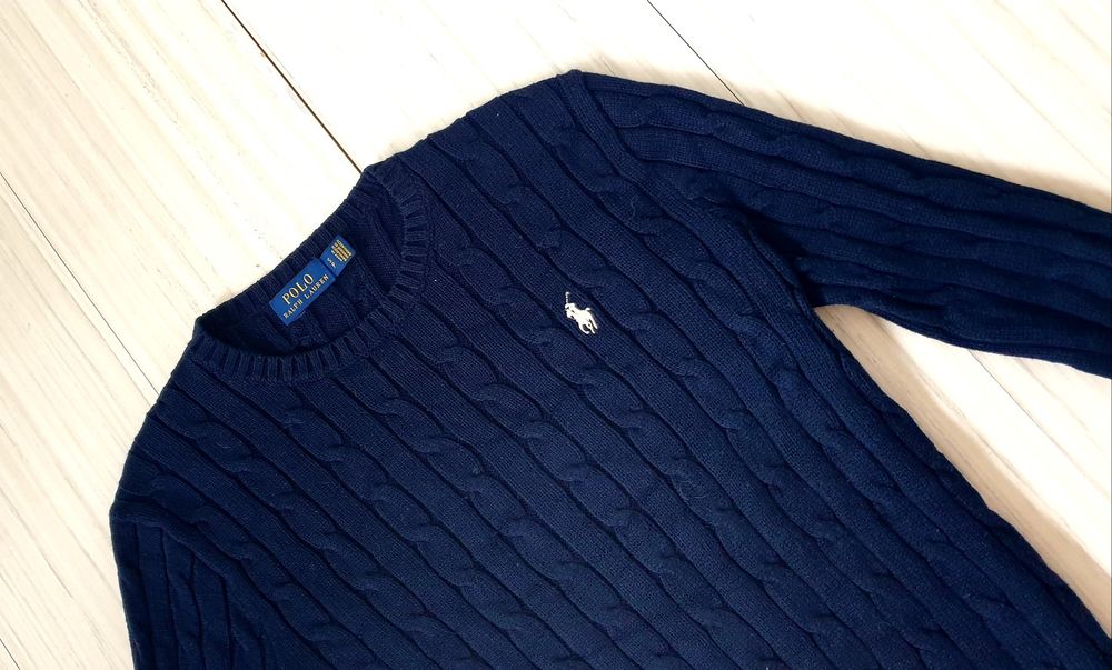 POLO Ralph Lauren Cable Pima Cotton  S НОВО! ОРИГИНАЛ! Дамски Пуловер!
