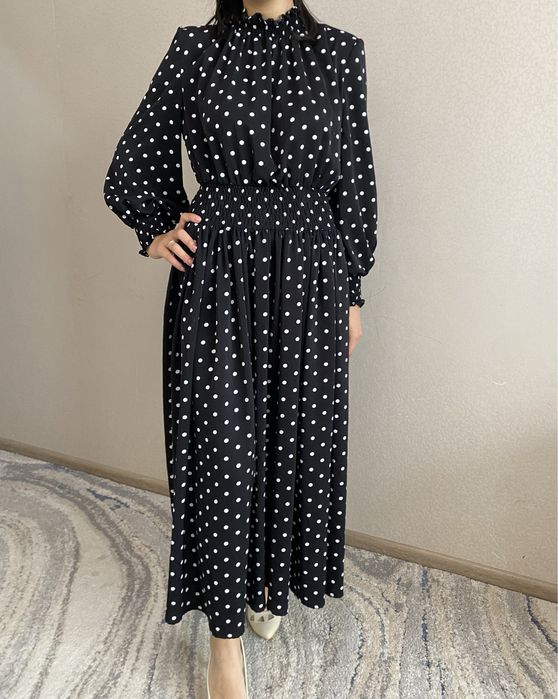 Шикарное летнее платье длинное черное