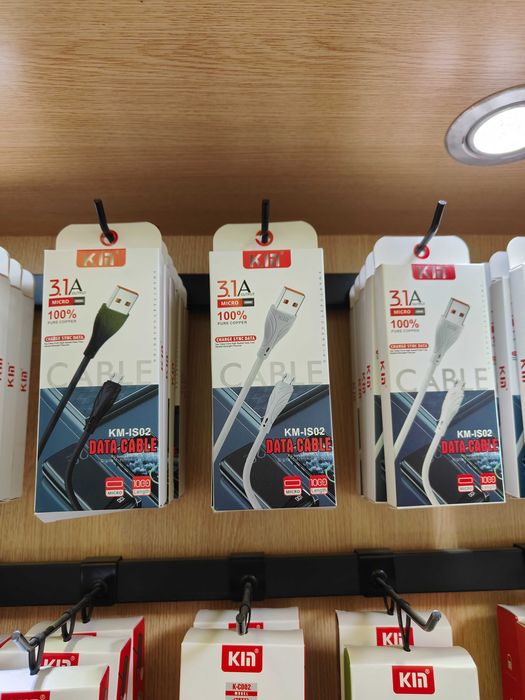 Кабель для зарядки KIN KM01, Micro-USB, 3A, быстрая передача, 1 м