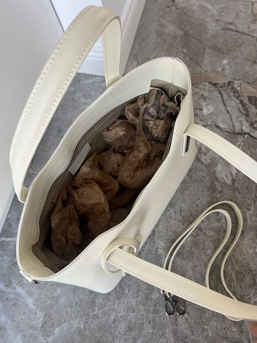 Geanta mare din piele 100% naturala crem Nouă!