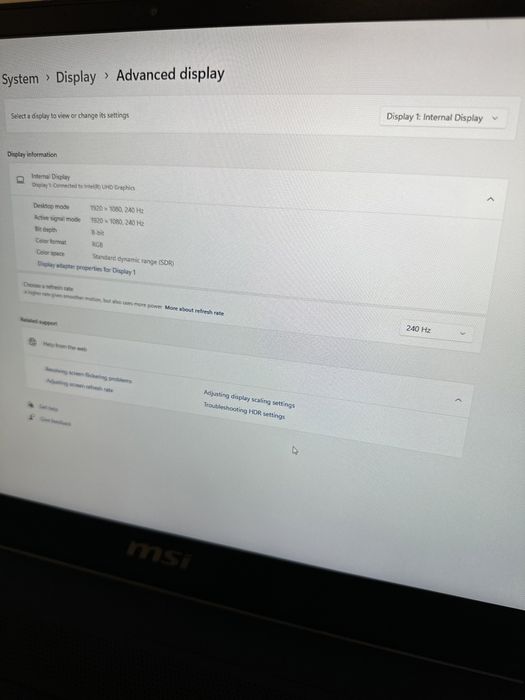 Laptop Gaming MSI GS66 Stealth i7-10750H RTX 2060 Ecran 240Hz ca siNou