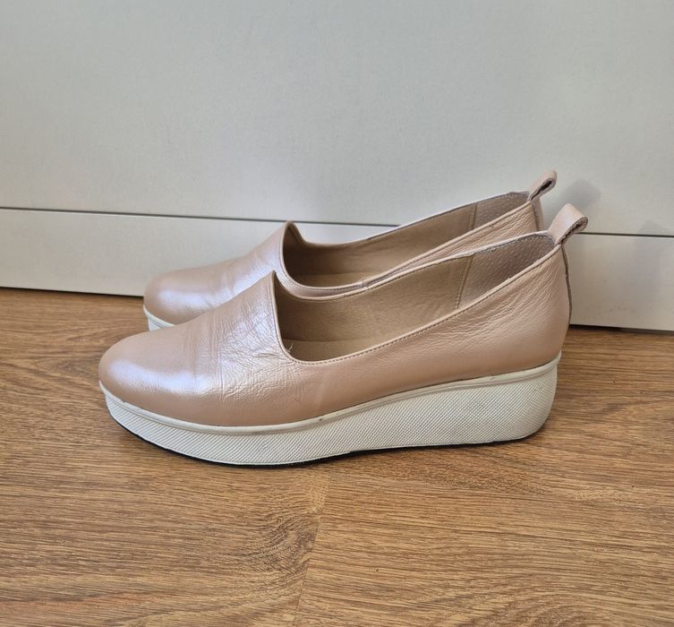 Pantofi damă din piele 39 – bej, eleganți și comozi
