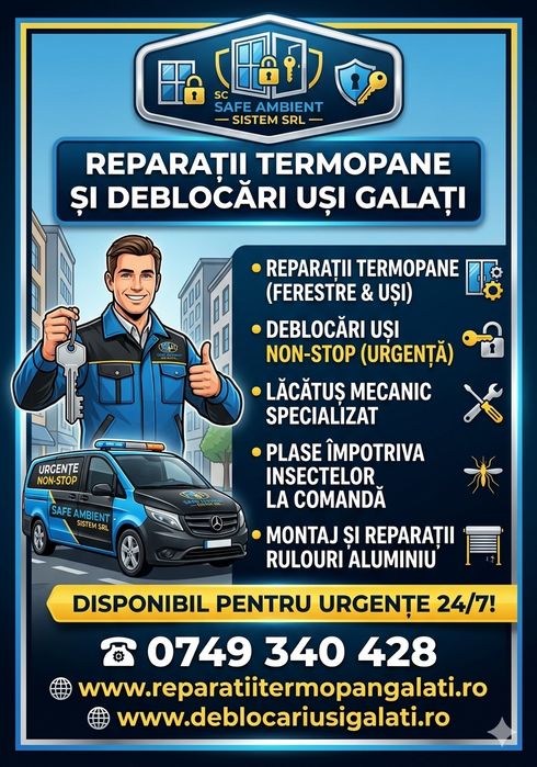 Deblocari usi Galati/Reparatii usi/Reparatii termopane/usi/Yale usi