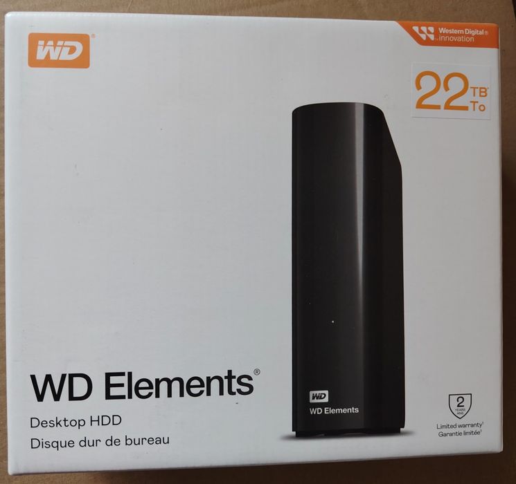 HDD Extern Western Digital Elements, 22 TB, USB 3.0, sigilat